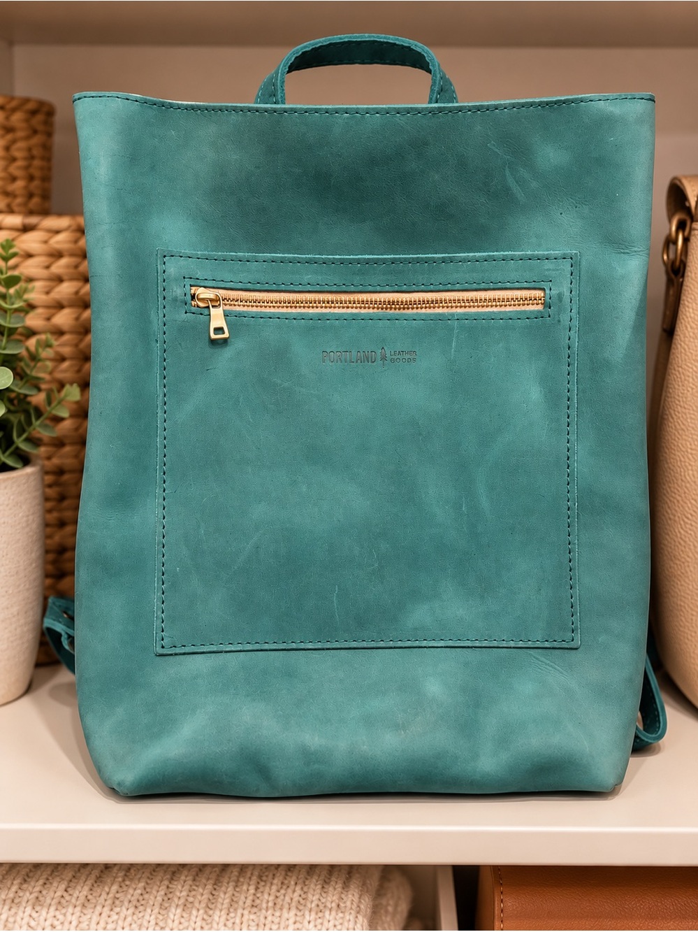 Portland Leather Goods Reef Laptop Backpack Green